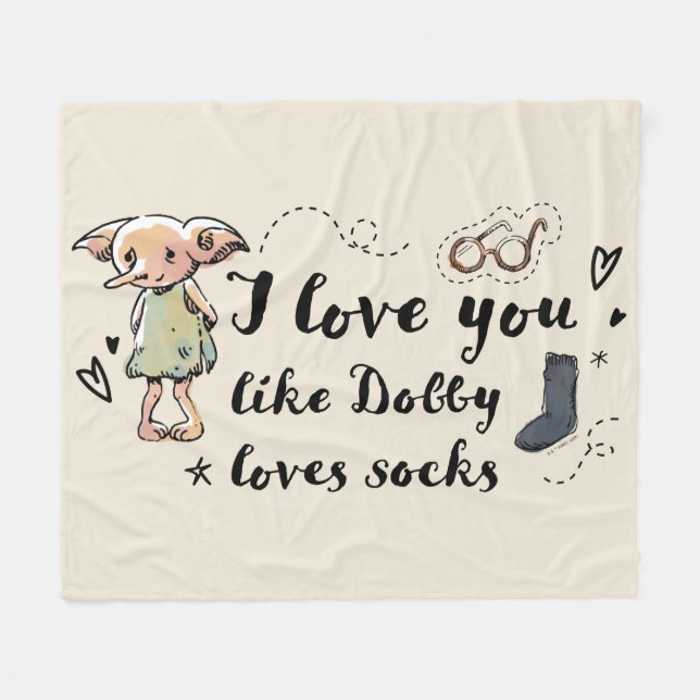 Manta Polar Te Amo Como Dobby Ama A Los Calcetines (Frente (Horizontal))