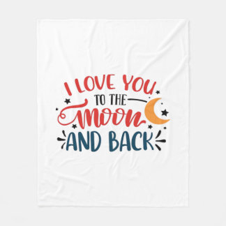 Manta Polar Te Amo Hasta La Luna Y De Regreso Letra Romántica