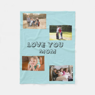 Manta Polar Te Amo Mamá Fuente Decorativa Sans Serif 4 Fotos