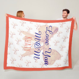 Manta Polar Te Amo Mamá Typografía Día de la Madre moderno