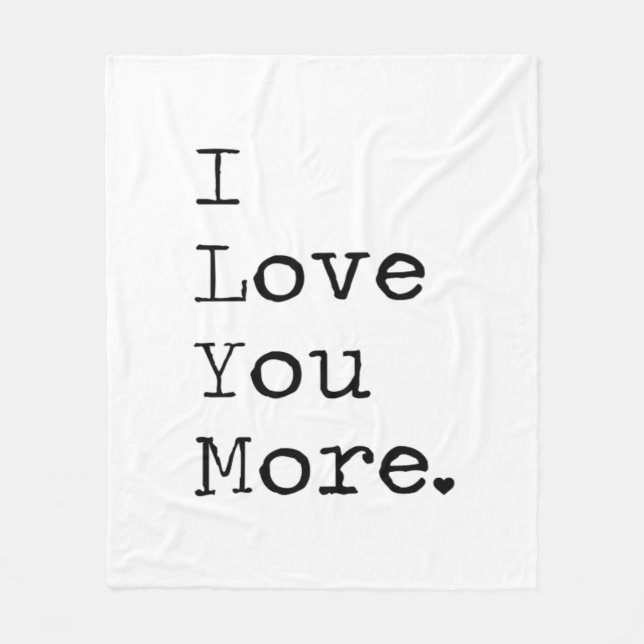 Manta Polar Te Amo Más Diseño Mínimo de Amor (Anverso)