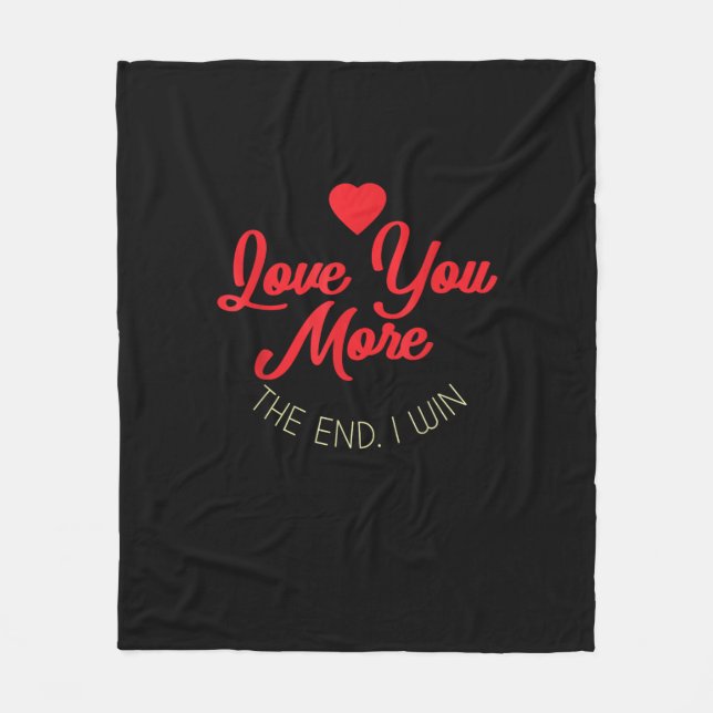 Manta Polar Te Amo Más Gano Divertido Estilo San Valentín  (Anverso)