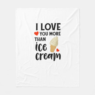 Manta Polar Te Amo Más Que Helado Cita De Amor Dulce