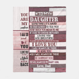 Manta Polar Te amo - Regalo para la hija