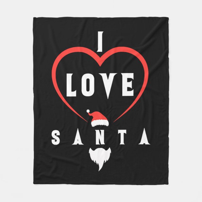 Manta Polar Te Amo Santa Navidades (Anverso)