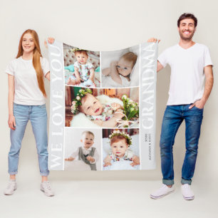 Manta Polar Te Amo/Te Amamos Abuela Regalo Personalizado Colla