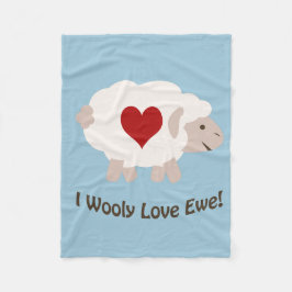 Manta Polar ¡Te Amo Woolly! azul