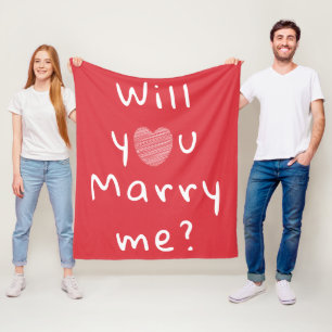 Manta Polar ¿Te casarás conmigo? Cargo de propuesta romántica