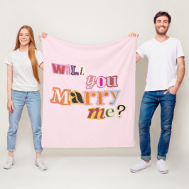 Manta Polar ¿Te casarás conmigo? Propuesta Romántica Nostálgic