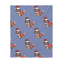 Te deseamos una feliz navidad con una linda santa