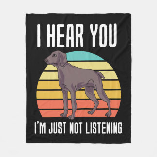 Manta Polar Te Escucho Que No Estoy Escuchando A Weimaraner