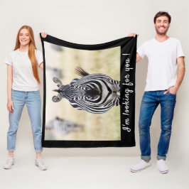 Manta Polar Te estoy buscando foto de Zebra con texto