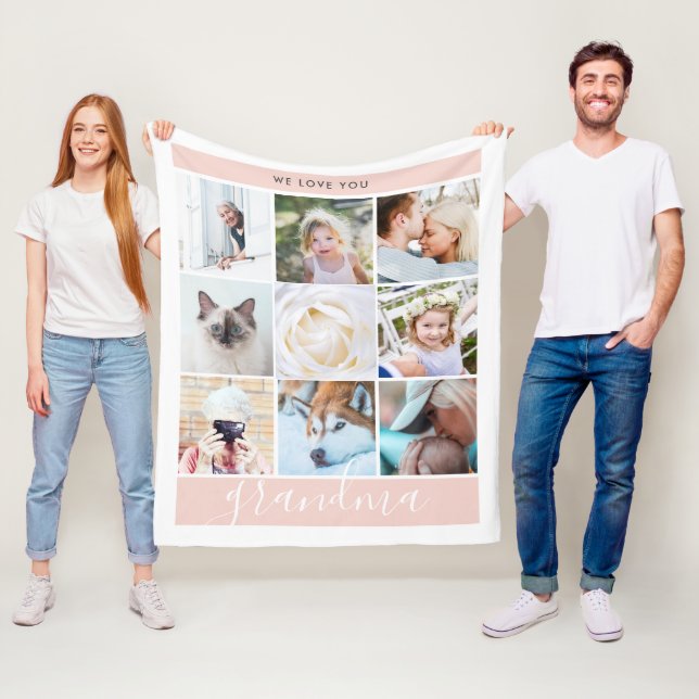Manta Polar Te queremos Personalizado de la abuela Regalo de f (In situ)