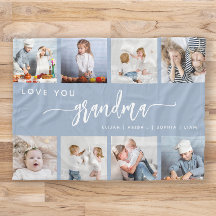Te quiero abuela 8 Collage de fotos Dusty Blue