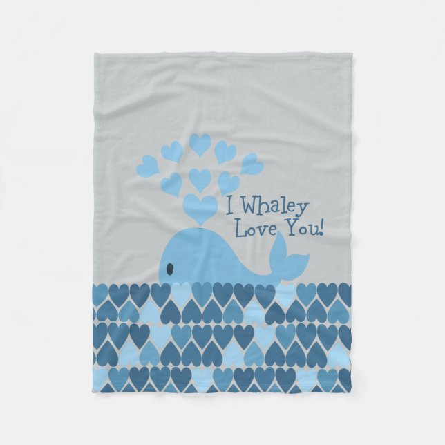 Manta Polar ¡Te Quiero! Azul (Anverso)