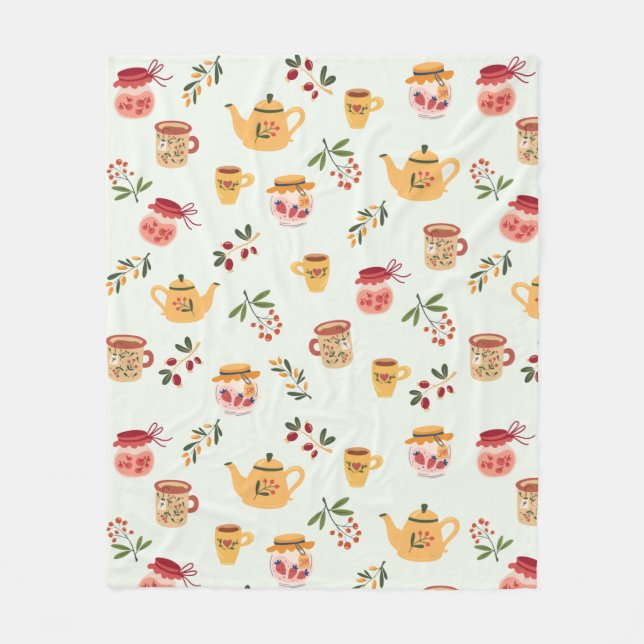 Manta Polar Tea Time Seless Pattern Baby (Anverso)