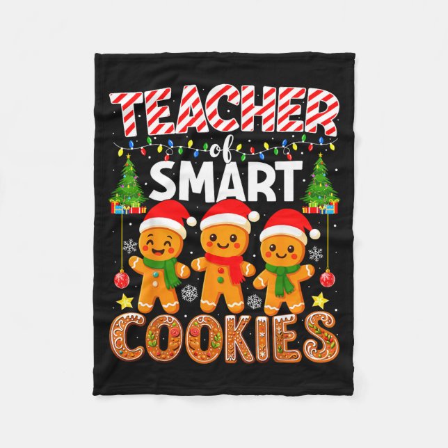 Manta Polar Teacher Of Smart Cookies Funny Gingerbread Teacher (Anverso)
