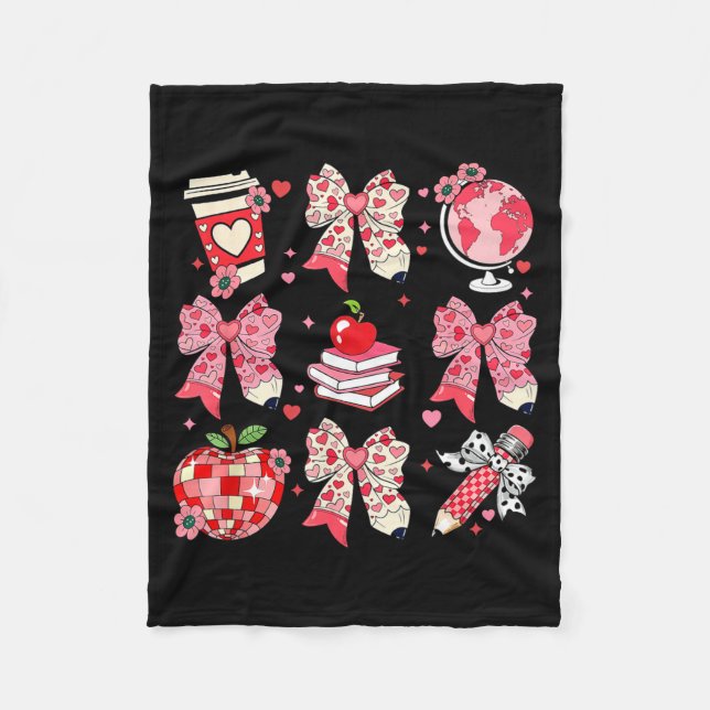 Manta Polar Teaching Is A Work Of Heart Pencil Bow Teacher Val (Anverso)