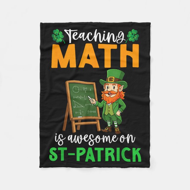Manta Polar Teaching Math Is Awesome On St Patrick Day Leprech (Anverso)