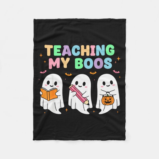 Manta Polar Teaching My Boos Soky Teacher Women Cute Ghost  (Anverso)