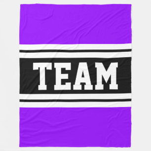 Manta Polar TEAM Bold Fun Bright Purple Black Strips
