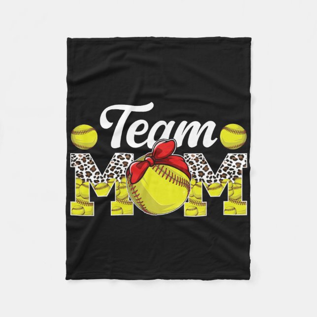 Manta Polar Team Mom Leopard Softll Team Mom Softll Team Mama  (Anverso)