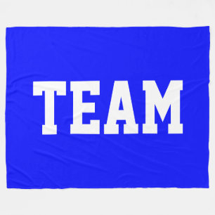 Manta Polar TEAM Negrita Texto Atlético Blanco Sobre Azul Real
