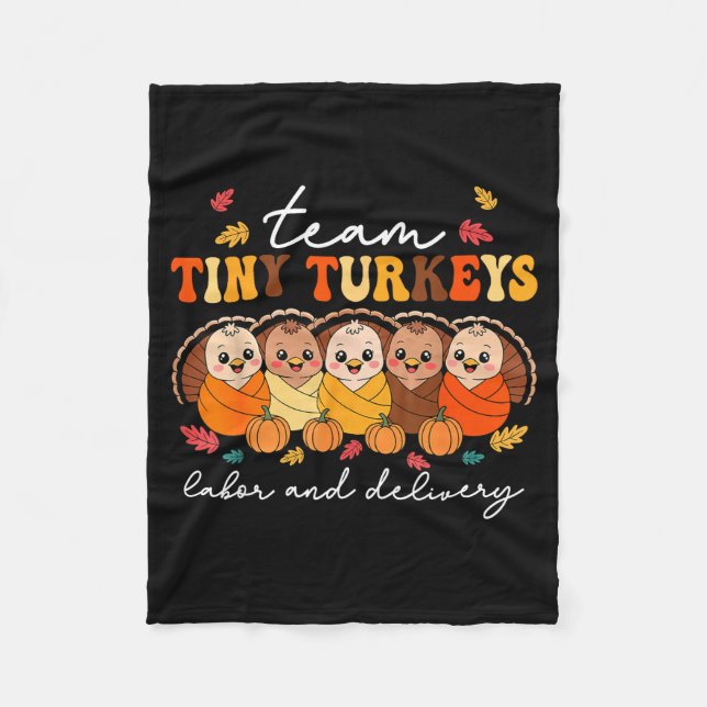 Manta Polar Team Tiny Turkeys Labor And Delivery Nurse Thanksg (Anverso)