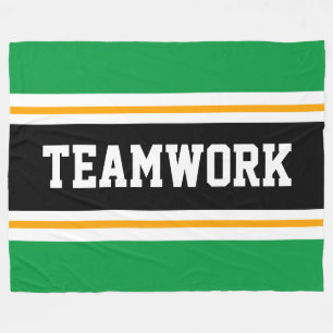 Manta Polar TEAMWORK Fun Athletic Green Black White Stripes
