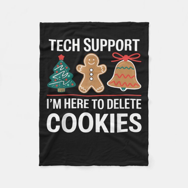Manta Polar Tech Support Estoy aquí para borrar tus cookies Xm (Anverso)