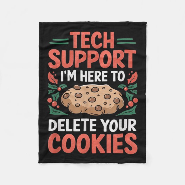 Manta Polar Tech Suprt Christmas Helpdesk Computer Geek Cookie (Anverso)