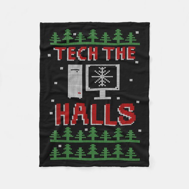 Manta Polar Tech The Halls Ugly Computer Geek Festive Christma (Anverso)
