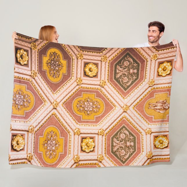 Manta Polar Techo húngaro rosa amarillo (In situ)