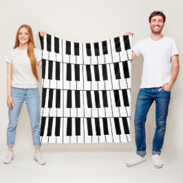 Manta Polar Teclas de piano negras y blancas Pianista Músico