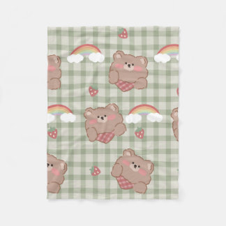 Manta Polar Teddy Bear & Rainbow Sherpa Blanket