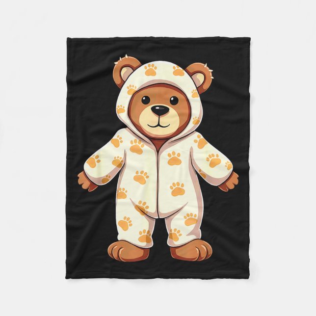 Manta Polar Teddy Bear Wearing Pajamas  (Anverso)
