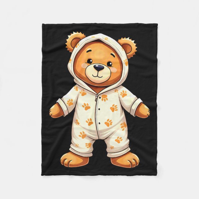 Manta Polar Teddy Bear Wearing Pajamas  (Anverso)