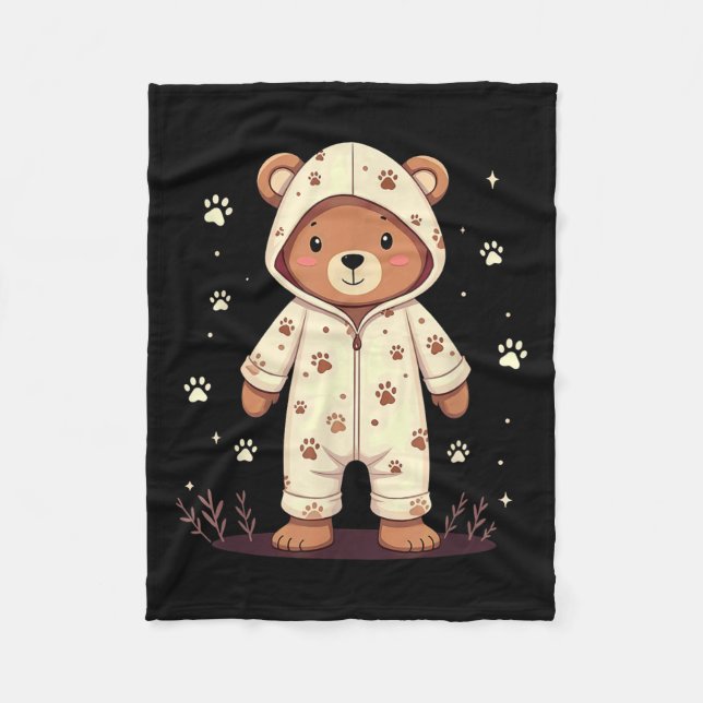 Manta Polar Teddy Bear Wearing Pajamas  (Anverso)