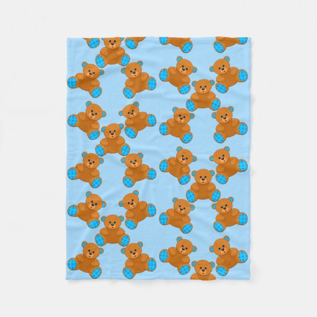 Manta Polar Teddy Bears Baby Blanket (Anverso)