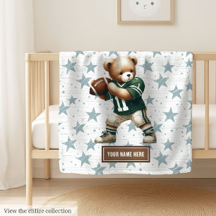 Manta Polar Teddy Blanket de fútbol americano para cumpleaños