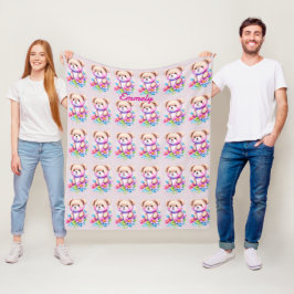 Manta Polar Teddybär Wasserfarben Pastell