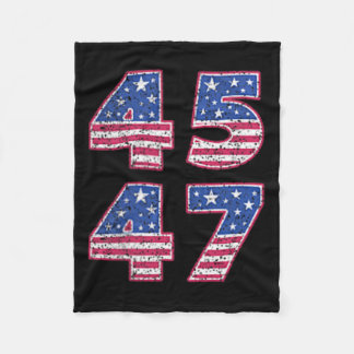 Manta Polar Tee De Bandera De Trump 2024 Vintage 45 47 Para Mu