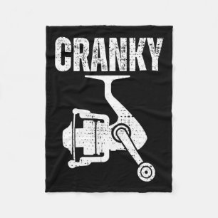 Manta Polar Tee De Pesca Gracioso Para Hombres Cranky Pescador