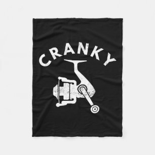 Manta Polar Tee De Pesca Gracioso Para Hombres Cranky Pescador