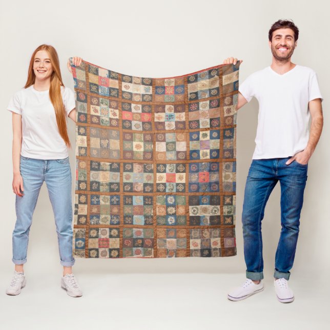 Manta Polar Tejido de colcha con pinzas de nueve parches (In situ)