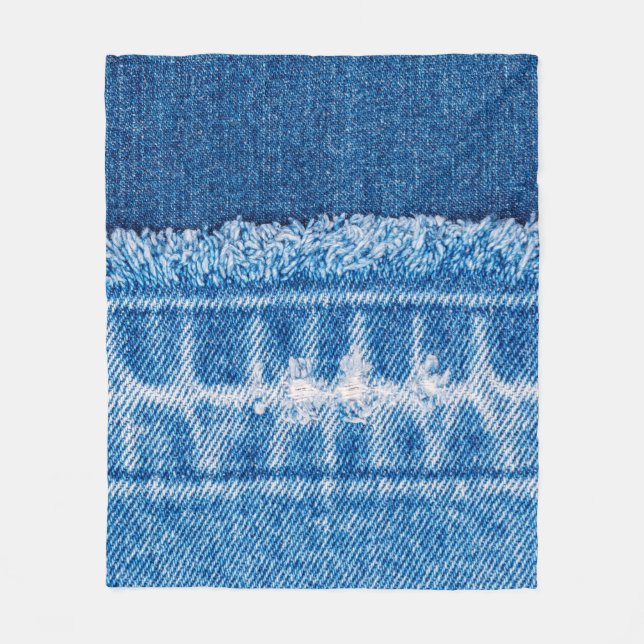 Manta Polar Tejido de vaqueros azules (Anverso)