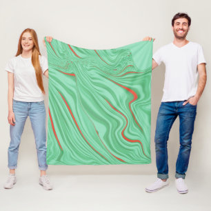 Manta Polar Tejido ondulado con tonos verde claro, rizo de cor