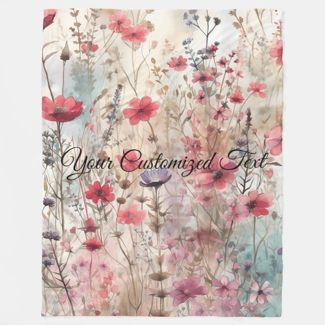 Manta Polar Tejidos de belleza silvestre: al estilo de las flo (Anverso)