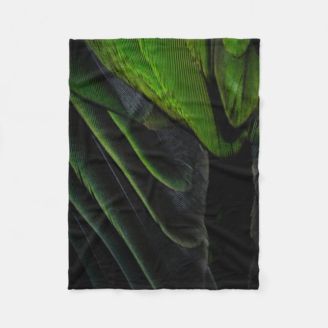 Manta Polar Tejidos de chapa verde y negro (Anverso)