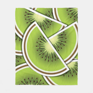 Manta Polar Tejidos de fruta kiwi funky